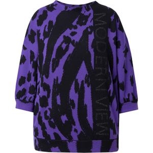 Ulla Popken Trui  lila / zwart