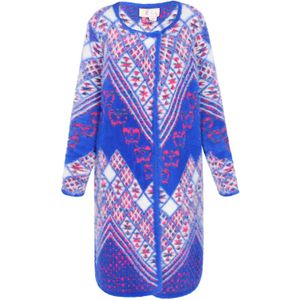 IZIA Gebreid vest  blauw / rood / offwhite