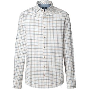 Hackett London Overhemd  blauw / donkerblauw / bruin / wit