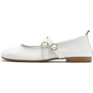 Derimod Ballerina met riempjes  wit