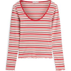 TOMMY HILFIGER Shirt  grijs / rood / wit