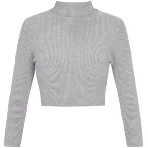 myMo - Comfy Collection - Jumper - Slim-fit - Cropped Silhouette - Elegante Staande Kraag
