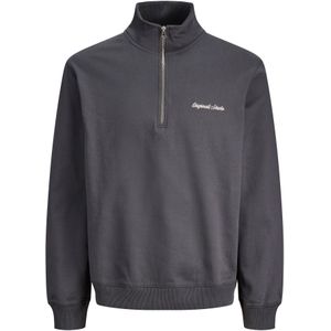 Jack & Jones - JORNORREBRO EMB - Sweatshirt - Asfalt - Hoog Gesloten Hals