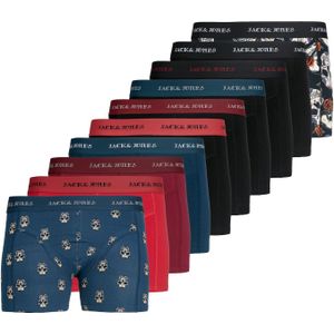 JACK & JONES Boxershorts 'JACMurphy Skull'  donkerblauw / rood / donkerrood / zwart