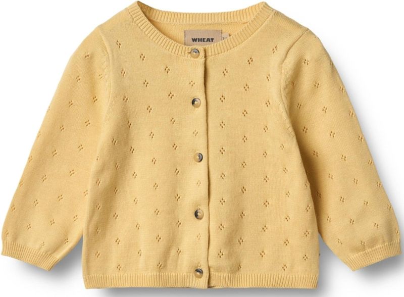 WHEAT Gebreid vest 'Maia'  geel