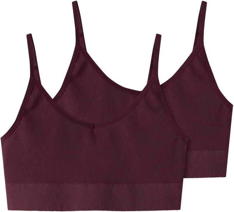 LMTD - Bustier - Wijnrood - Soft Cup - 2 Pack