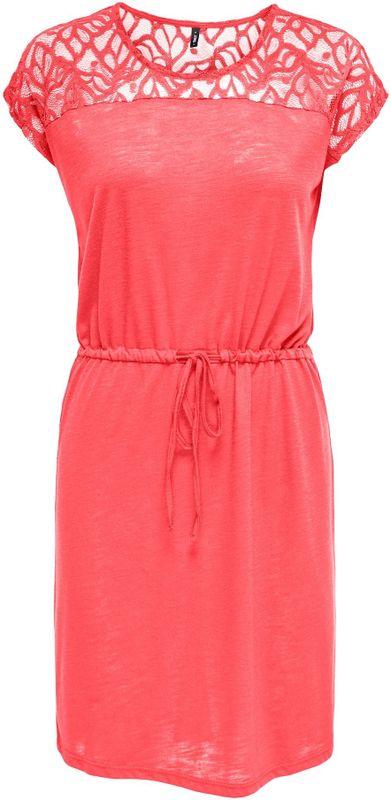 ONLY - ONLSINDY - Jurk - Watermeloen Rood - Korte Lengte