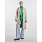 PIECES Dames Pcnasha Ls Coat Noos mantel, White Pepper, M