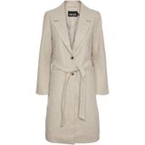 PIECES Dames Pcnasha Ls Coat Noos mantel, White Pepper, M
