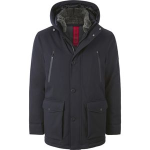 Jack - LOROTESSO - Donkerblauwe Jas - Gerecycled Polyester - Met Afneembare Bontkraag