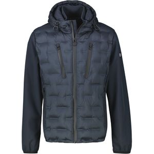 Lerros - Sportieve Hybride Jas - Blue Night - Gewatteerde Voorkant - Met Capuchon