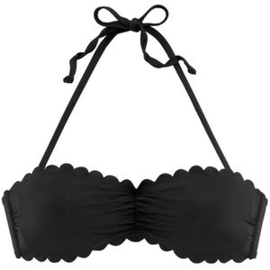 Lascana - Bandeau-bikinitop - Zwart - Polyamide - Gewatteerd
