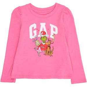 GAP Shirt  kiwi / lichtroze / rood / wit