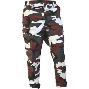 normani Outdoorbroek 'Trooper'  groen / rood / zwart / wit