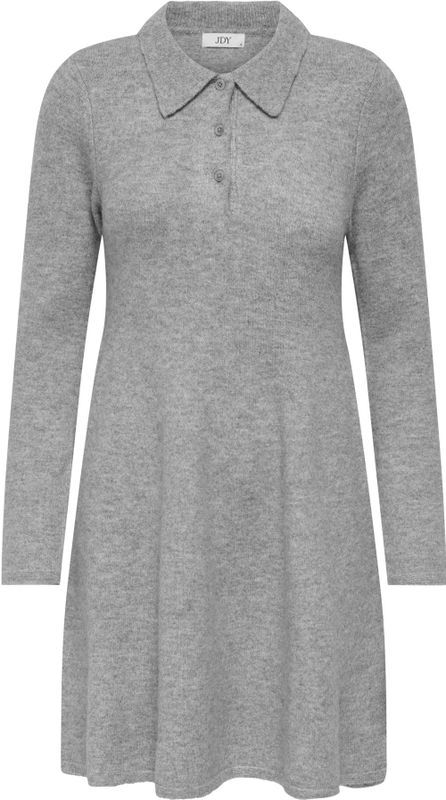 Jdyrosemary - Gebreide Jurk - Knielengte - Lange Mouwen - Overhemd Kraag