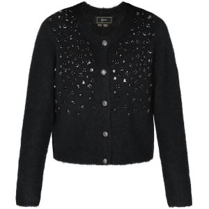 faina Gebreid vest  zwart