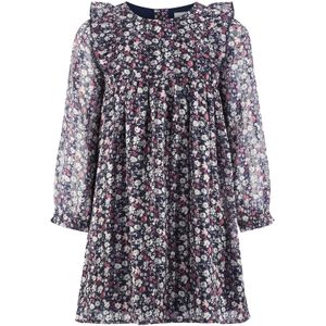 happy girls Jurk  navy / magenta / wit