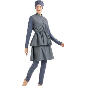 C&City Badpakjurk 'Hijab'  duifblauw