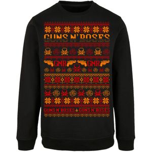 F4NT4STIC Sweatshirt 'Guns And Roses Weihnachten Christmas'  zwart