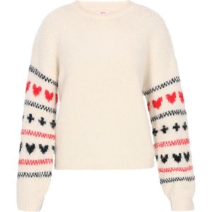 MYMO Trui 'Young Fashion'  rood / zwart / offwhite