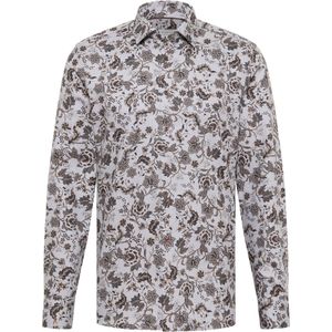 Eterna - Overhemd - Zilverkleur - Slim Fit - Lange Mouwen