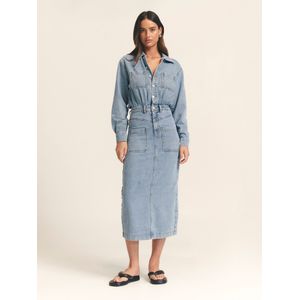 St MRLO Jurk 'HAMISH MIDI DRESS'  blauw
