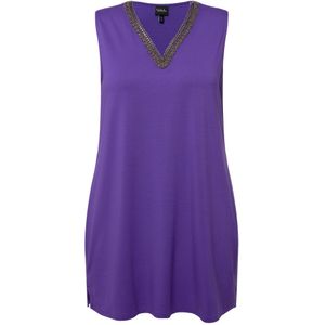 Ulla Popken Gebreide top  grijs / lila / violetblauw