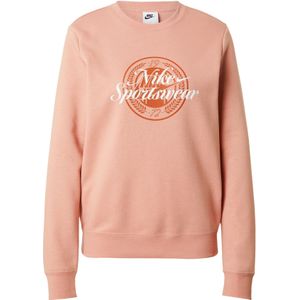 Nike Sportswear Sweatshirt 'CLUB FLC'  kastanjebruin / rose-goud / wit