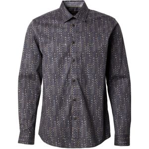 INDICODE JEANS Overhemd 'Entry'  sand / lichtblauw / zwart