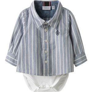 NAME IT Rompertje/body  blauw / wit