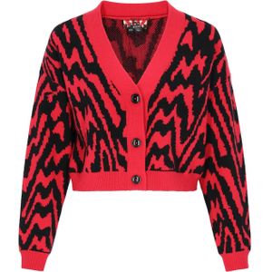 myMo - Mymo Rocks - Vest - Korte Gebreide Vest - Abstract Patroon