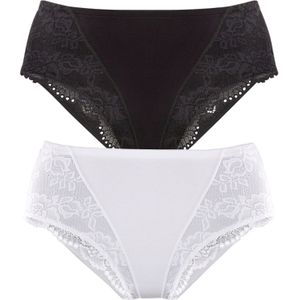 Petite Fleur - Bodyforming Slip - Zwart/wit - Set van 2