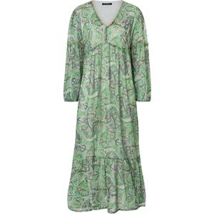 Ana Alcazar Jurk 'Zesani'  beige / lichtgroen / donkergroen