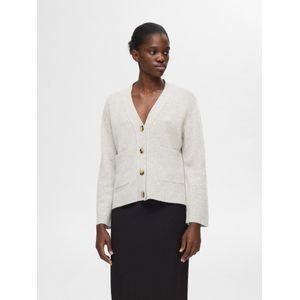 SELECTED Gebreid vest  grijs