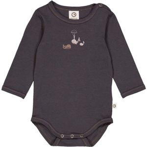 Müsli by GREEN COTTON Rompertje/body  taupe / lichtgrijs / donkergrijs