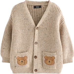 Next Gebreid vest  beige / karamel / zwart