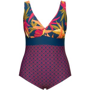 Ulla Popken Badpak  lila / gemengde kleuren