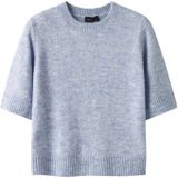 Gebreide Trui - Regular Fit - Korte Mouwen - Ronde Hals