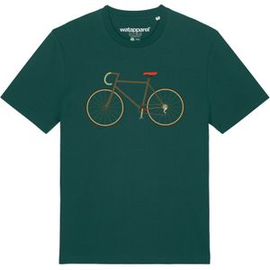 Watapparel Shirt 'Fahrrad'  beige / donkerbruin / grijs / donkergroen / oranje