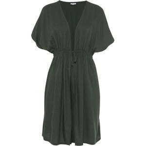 LASCANA - Tuniek - Donkergroen - Effen - Kwartmouw