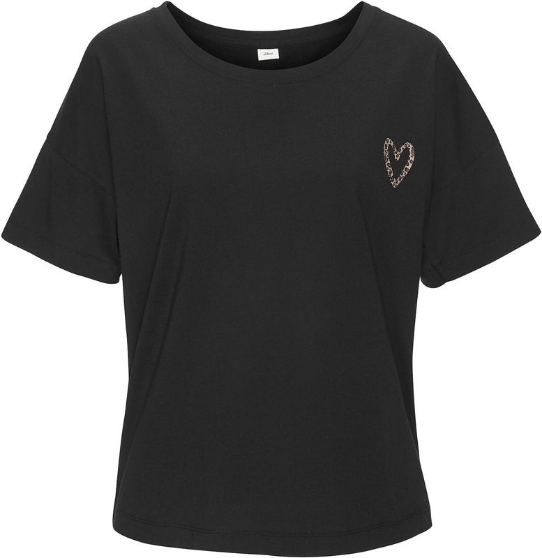 s.Oliver RED LABEL - Pyjamabovendeel - Effen - Regular Fit - Katoen- en Viscosemix