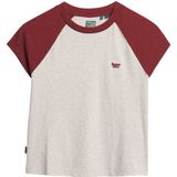 Superdry - Essential - T-shirt - Biologisch Katoen - Raglanmouwen - Vrouwenlogo