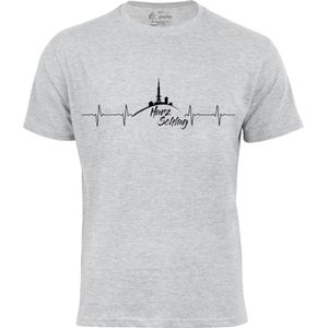 Cotton Prime Shirt 'Harzschlag'  lichtgrijs / zwart