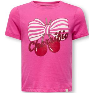 Only Mini Shirt 'KMGCandy'  fuchsia / rood / wit