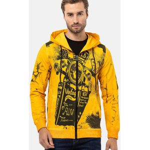 CIPO & BAXX Sweatvest  geel / zwart