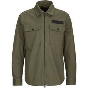 REPLAY - Herenhemd - Dark Olive 928 - Lange Mouwen - Met Borstzakken