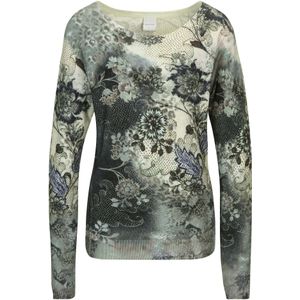 MADELEINE Trui  groen / wolwit