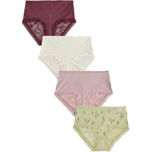 Next Broekje  lichtgroen / mauve / wijnrood / natuurwit