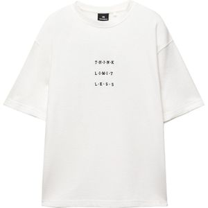 Pull&Bear Shirt  duifblauw / zwart / wit