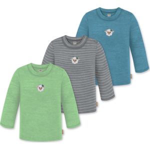 normani Shirt 'Taupo'  cyaan blauw / donkergrijs / grijs gemêleerd / lichtgroen